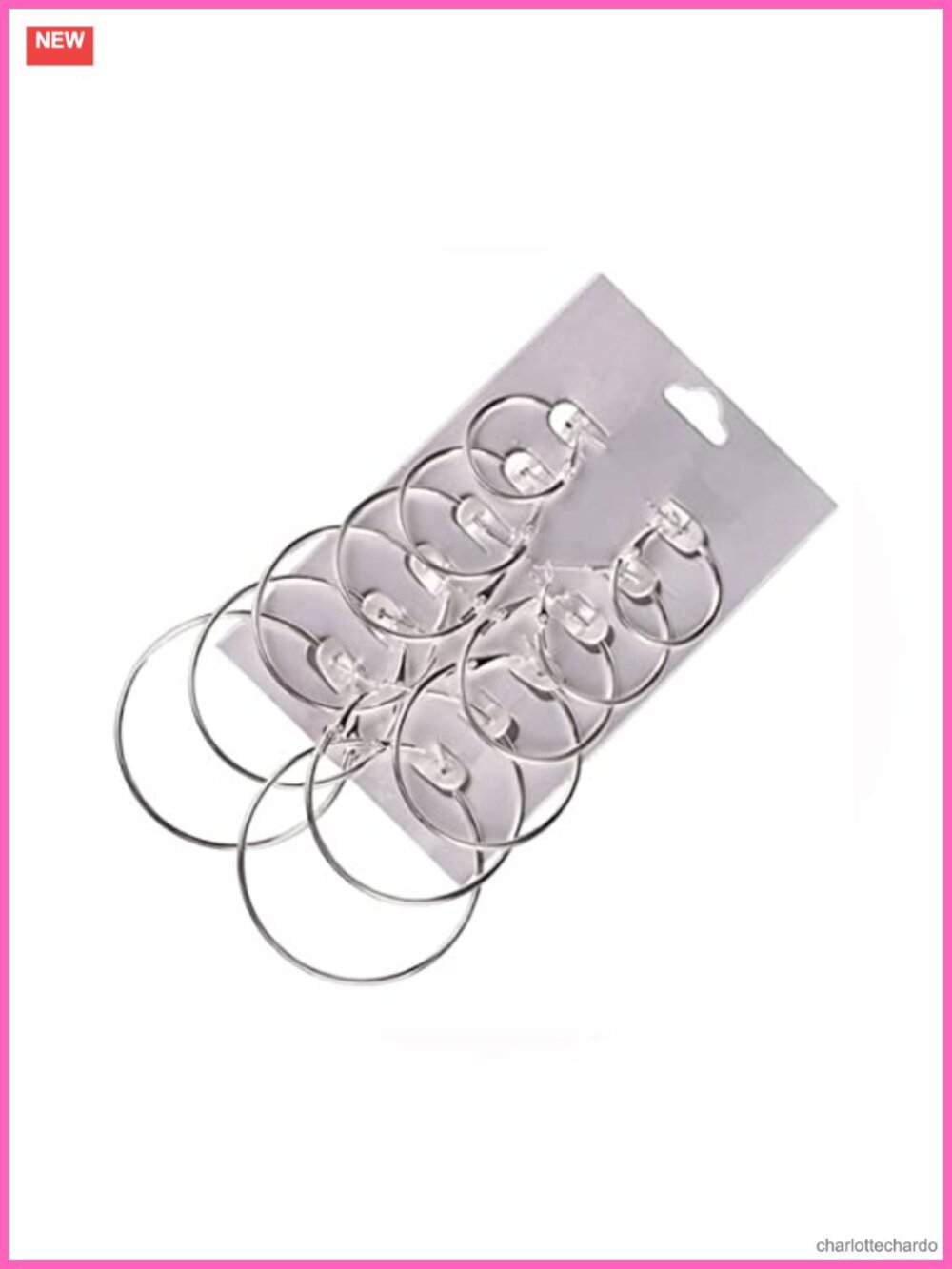 6 Pair Hoop Earring Set Stainless Stud Earring Women Jewelry Silver Tone